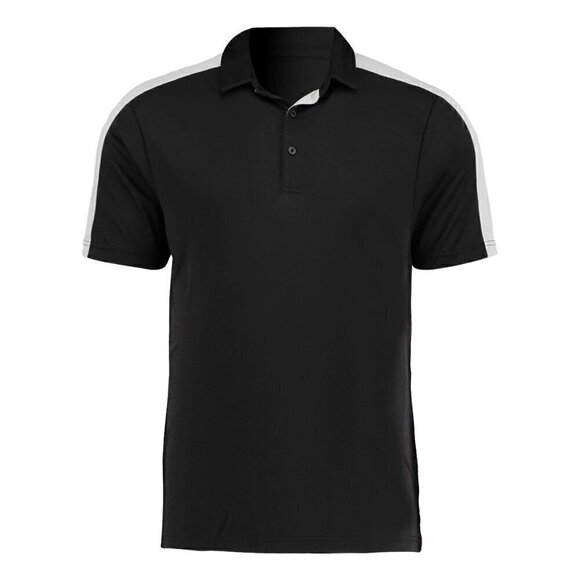 Augusta Sportswear - Men's Two-Tone Vital Polo - 5028 - Black & White - Small - Picture 1 of 6